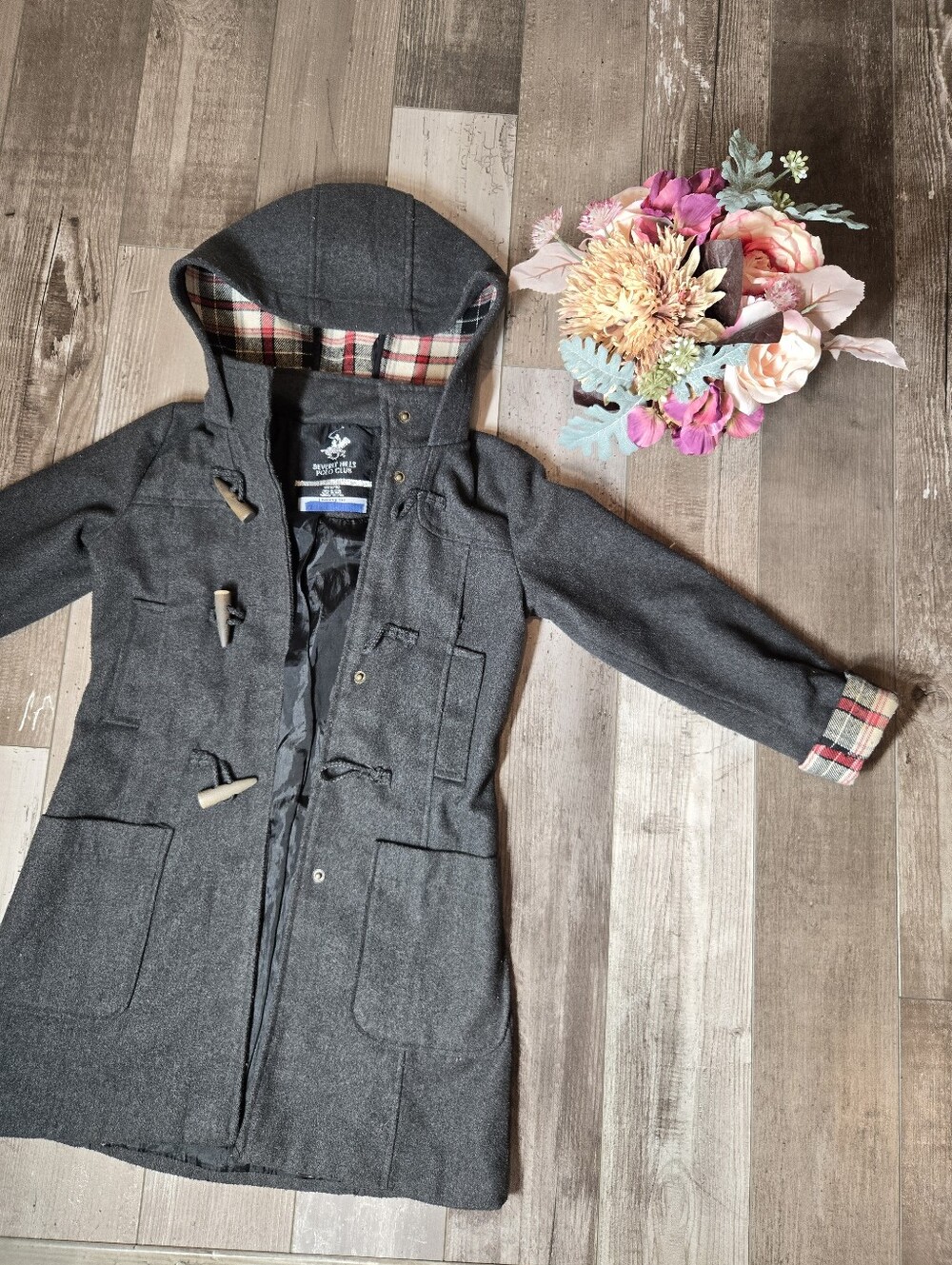 Beverly Hills Polo Club Kids Hooded Toggle Coat – Size 5/6